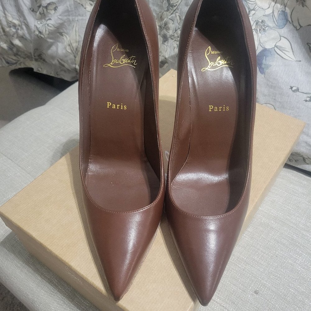 Christian Louboutin Kate 100mm Nappa Leather-Nude 8